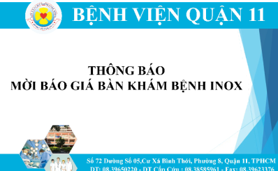 Thông báo mời báo giá bàn khám bệnh Inox